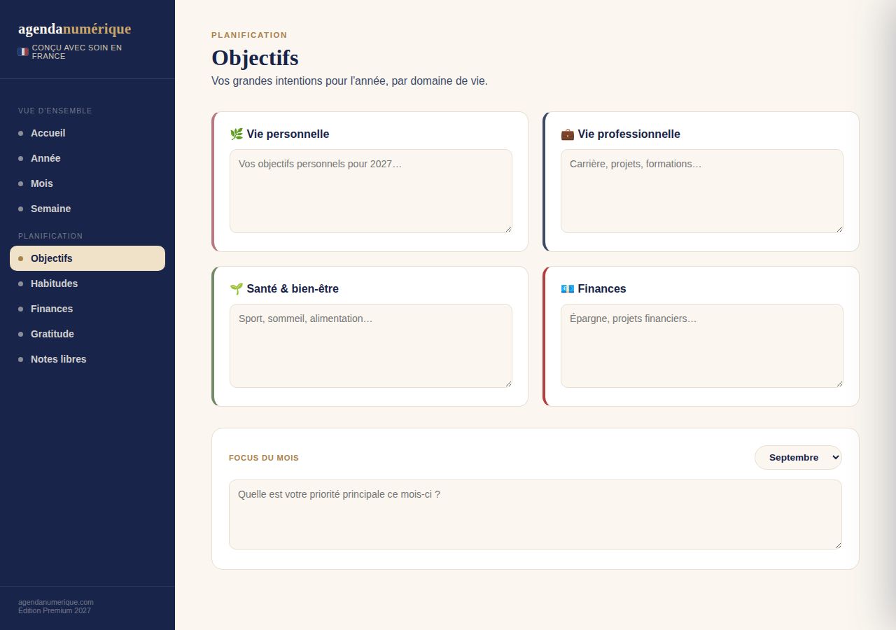 Vue Objectifs