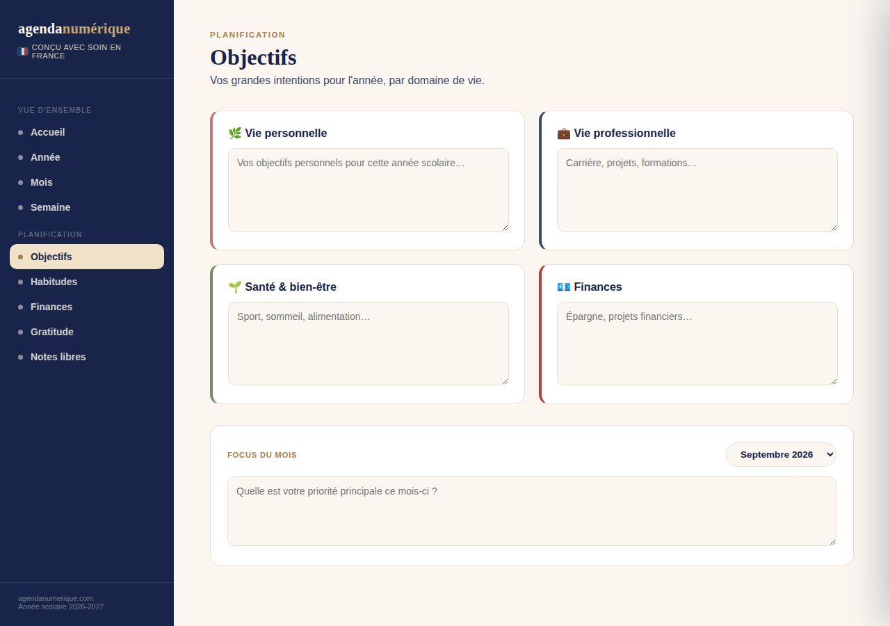 Vue Objectifs