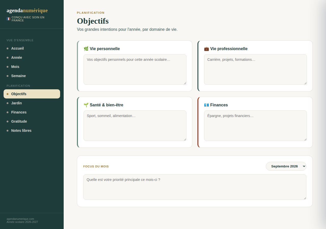 Vue Objectifs